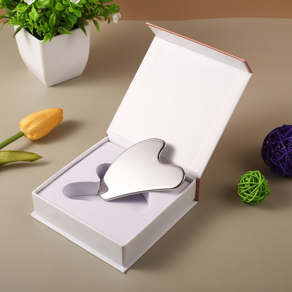 Gua Sha Acier Inoxydable Premium – Sculpt & Décongestionne le Visage & Le Corps